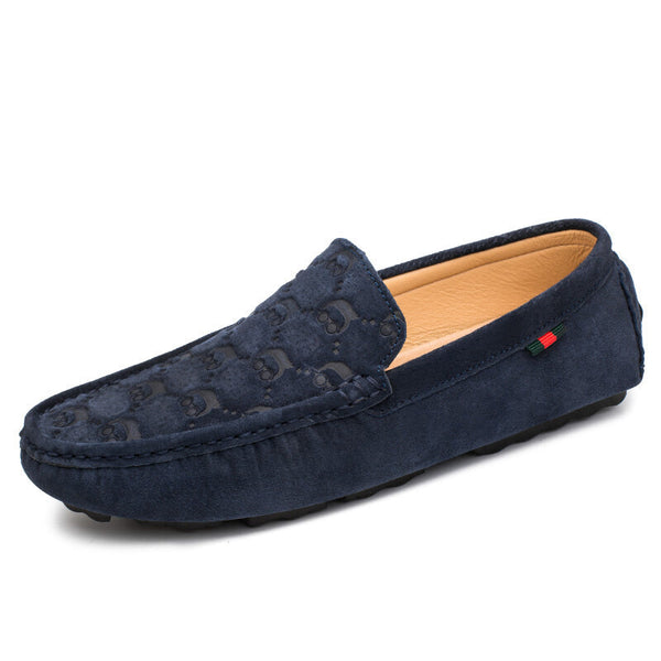 Soft Moccasins Men Loafers - Dark Blue