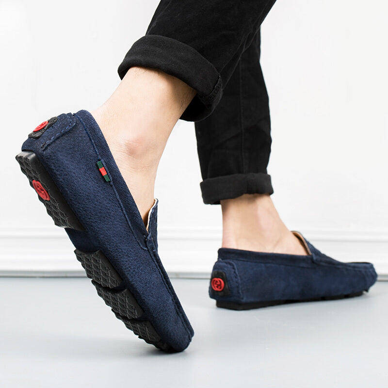 Soft Moccasins Men Loafers - Dark Blue