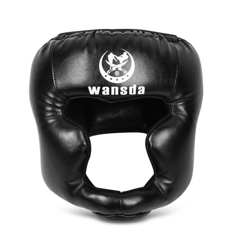 Sparring Premium Closed Boxing Head Guard - Black