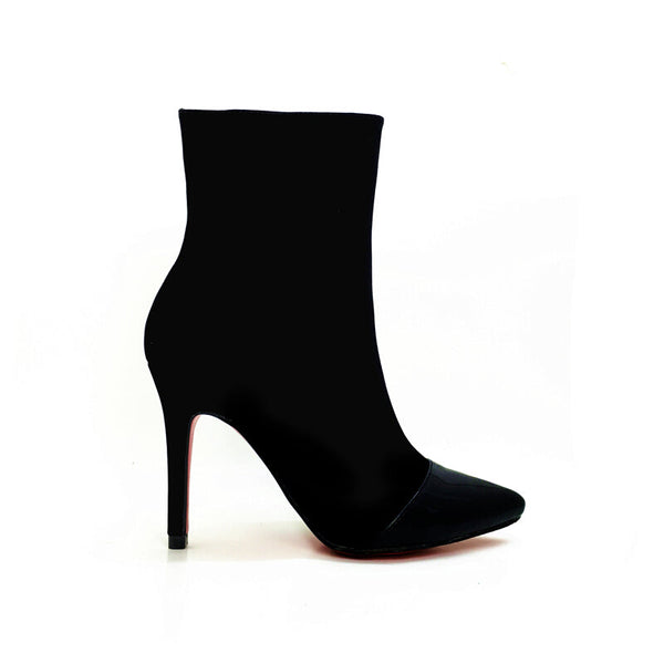 Stiletto Ankle Boots - Black