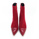 Stiletto Ankle Boots - Red