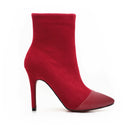 Stiletto Ankle Boots - Red