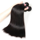 Straight Hair With Bundle Lace Closure - Black