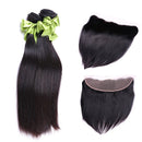 Straight Human Virgin Hair Bundles - Black