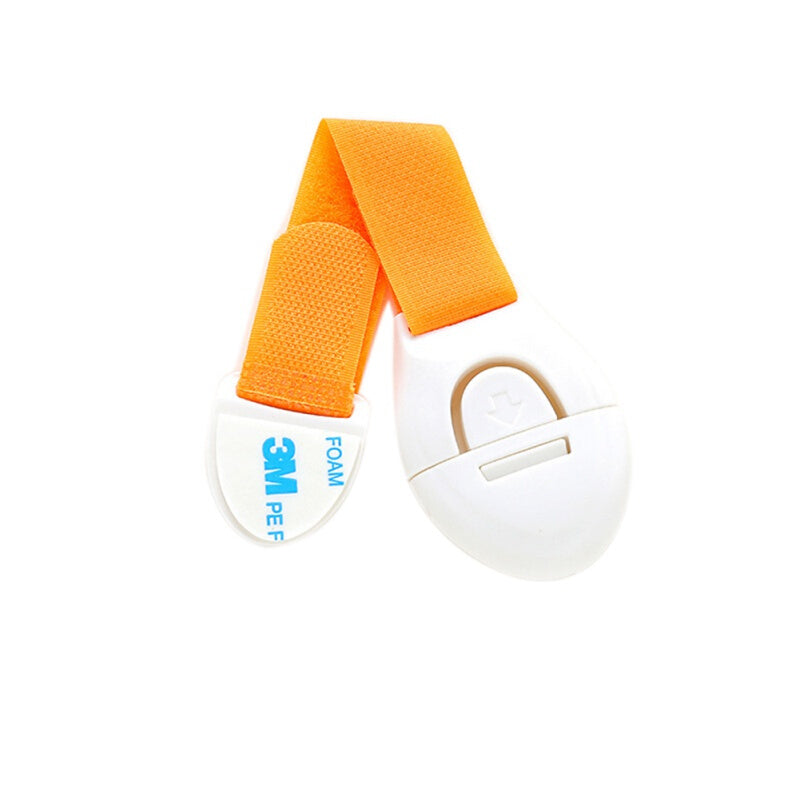 Strong Adhesive Child Proof Child Safety Strap Locks - Orange