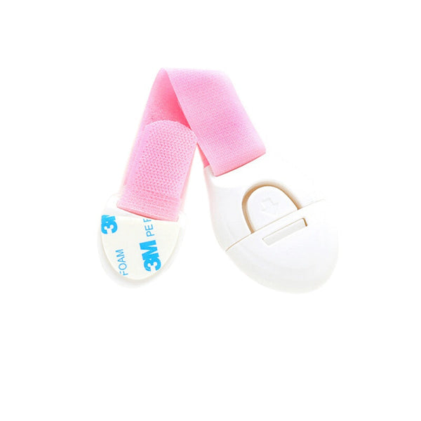 Strong Adhesive Child Proof Child Safety Strap Locks - Pink