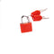 Strong Steel High Quality Mini Padlock WIth 2 keys - Red