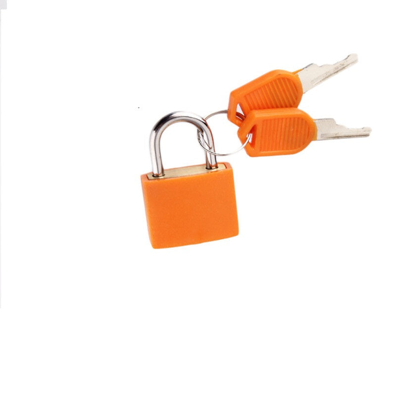 Strong Steel High Quality Mini Padlock WIth 2 keys - Orange