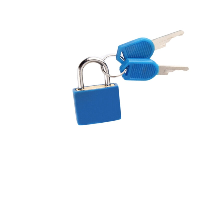 Strong Steel High Quality Mini Padlock WIth 2 keys - Blue