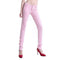 Stylish Candy Color Casual Skinny Jeans - Pink