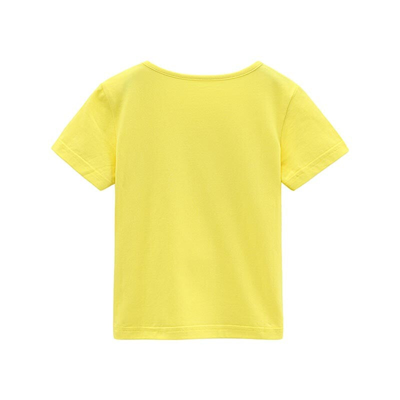 Summer Cartoon Print T-Shirt - Yellow