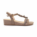 Summer Tassel Hot-Drills Sandals - Taupe