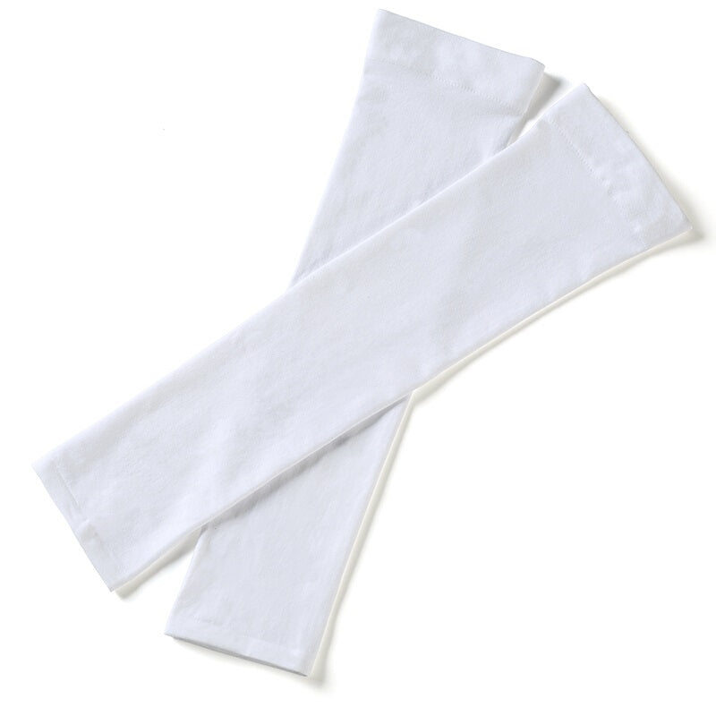 Sunscreen Unisex Sleeves Arm Bands - White