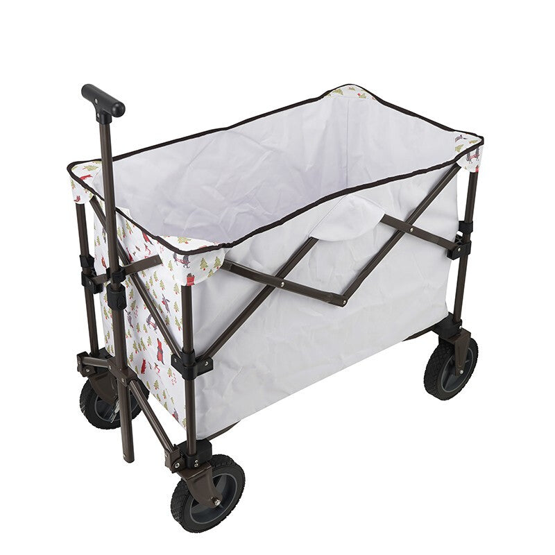 Supermarket shopping Durable Luggage Cart - White