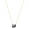 Swarovski Premium 38cm Swan Necklace - Black