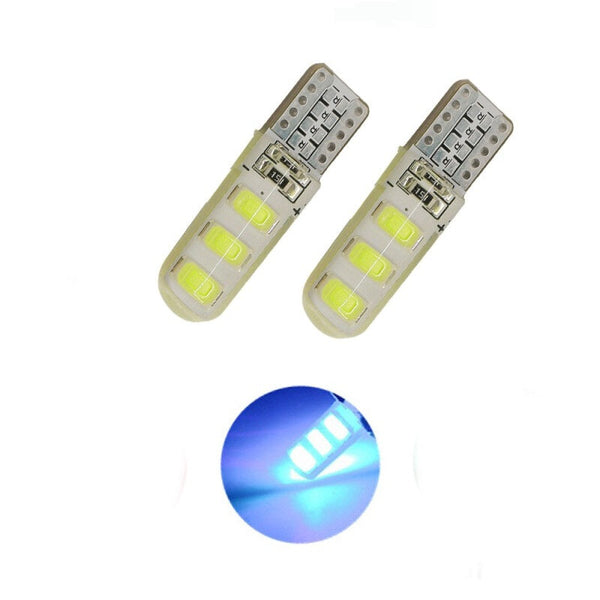 لمبة ضباب LED بريميوم T10 W5w 5630 5730 6Smd - أزرق