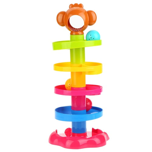 Baby Childern Tower Puzzle Rolling Ball Bell Stackers Toys Kids Developmental Toy