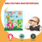 Coolplay Baby's First Fabric Book Washable Soft Cloth Book Squeak Rattle Crinkle Toy for Infant Toddler Learning Animals