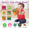 Coolplay Baby's First Non-Toxic Fabric Book 6Pcs Washable Soft Cloth Book Early Education Intelligent Toy for Infant Toddler Kids Learning