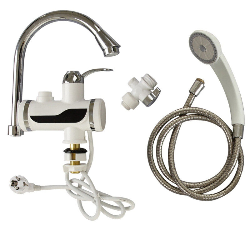 TOMNEW Electric Heater Shower Package - White