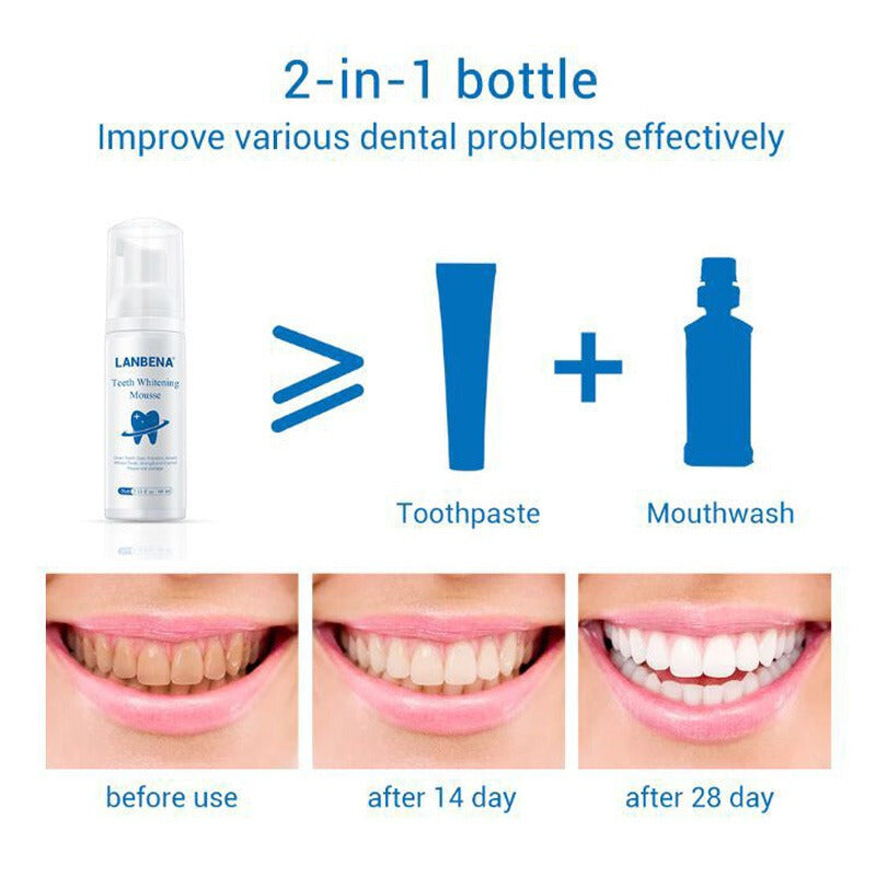 Teeth Whitening Mousse Oral Care - Blue