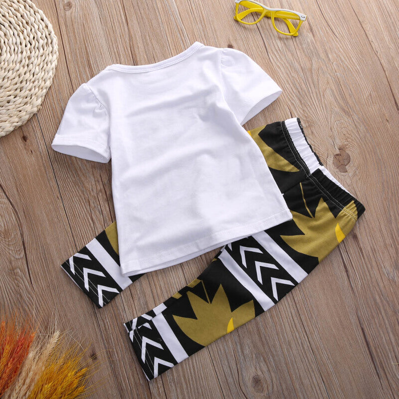 Toddler Clothes T-Shirt & Long Pants - White