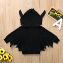 Toddler Halloween Cartoon Coat Outerwear- Black