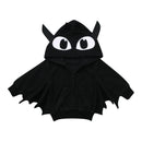 Toddler Halloween Cartoon Coat Outerwear- Black