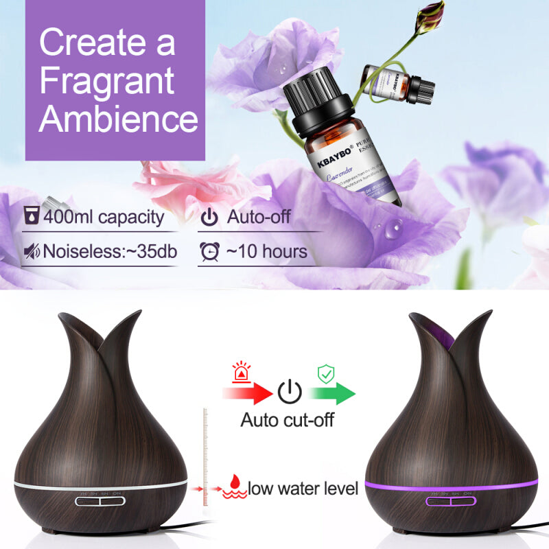 Tomnew Essential Oil Diffuser - Dark Wood