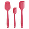 TureClos 3Pcs High Quality Silicone Baking Spatulas - Rose Red