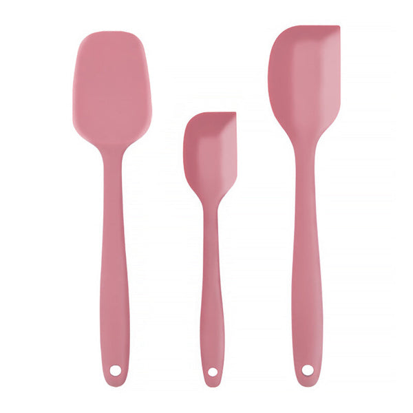 TureClos 3Pcs High Quality Silicone Baking Spatulas - Pink