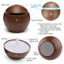 USB LED Essential Oil Diffuser - Dark Brown