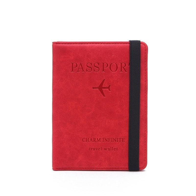 Ultra Thin Passport Organizer - Red