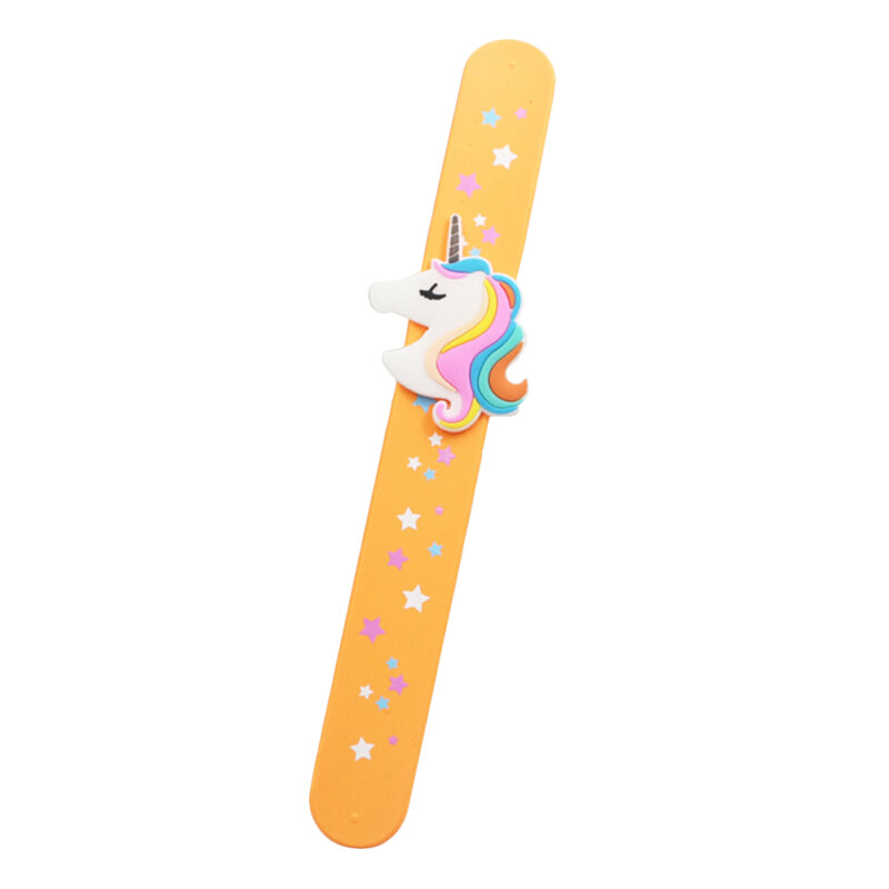 Unicorn Premium Slap Snap Wrap Bracelet - Orange