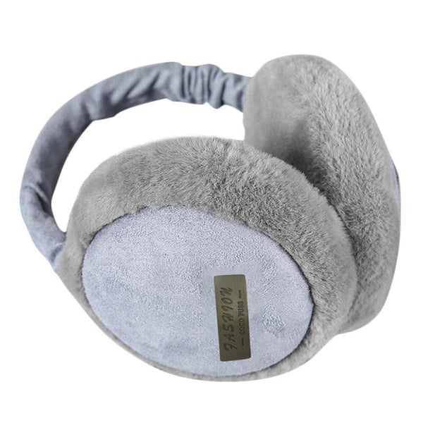 Unisex Winter Soft Plush Folding Earmuffs - Gray