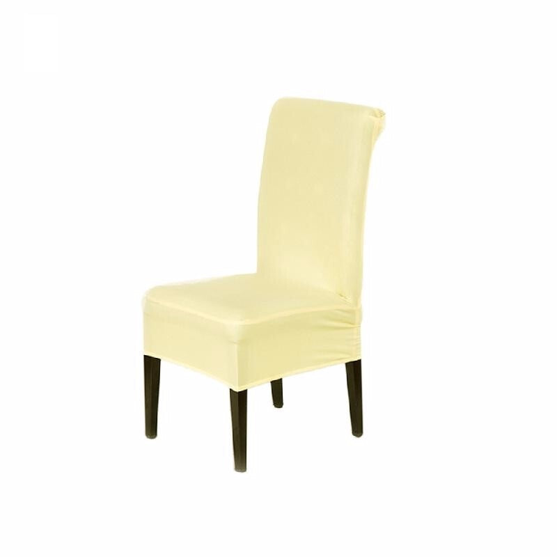 Universal Washable Cloth Stretch Chair Cover - Yellow