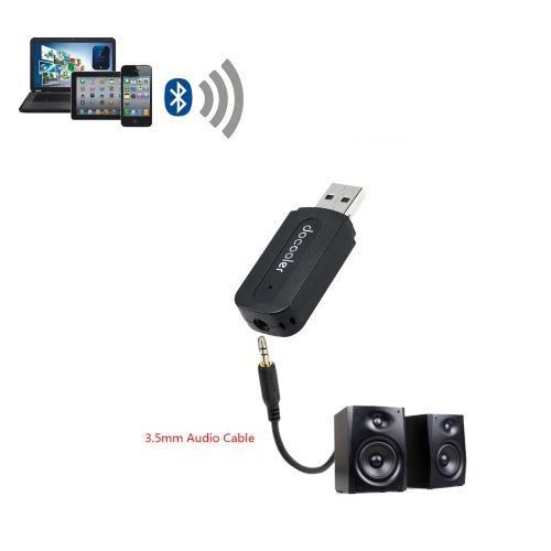 جهاز استقبال BTAudio لاسلكي صغير USB مقاس 3.5 ملم محول موسيقى AUX للسيارة ونظام صوت منزلي AUX