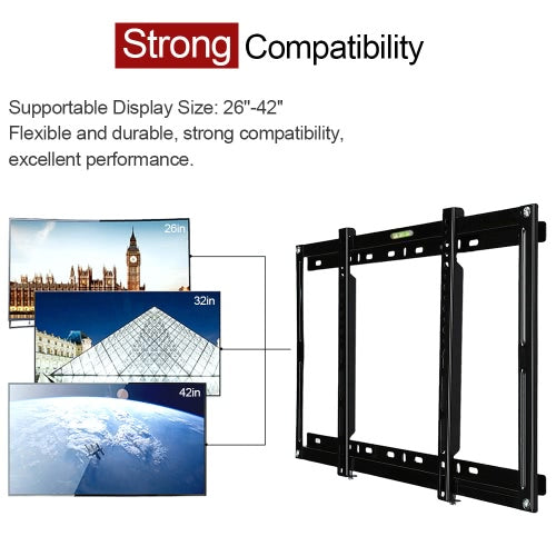 Slim LCD LED Plasma TV Wall Mount  Bracket 26~42 Inch Max VESA 400*300mm Super Strong 110lbs Weight Capacity