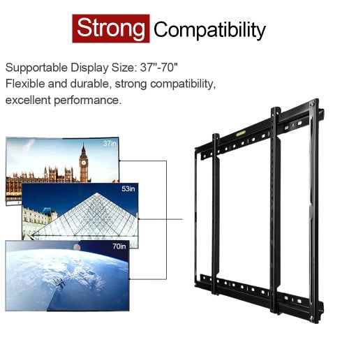 Slim LCD LED Plasma TV Wall Mount Bracket 37"-70" Inch Max VESA 600*400mm Super Strong 110lbs Weight Capacity