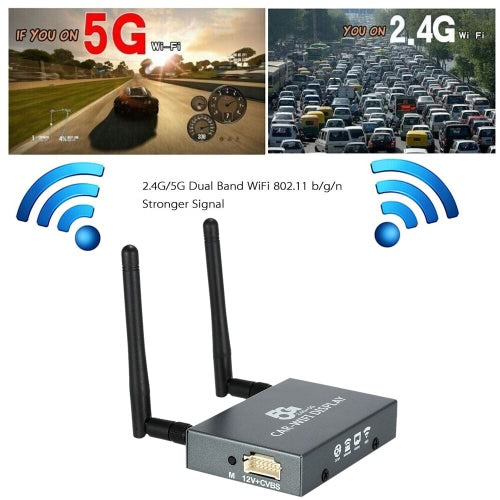 PVT 898 5G / 2.4G Car WiFi Display Dongle Receiver Linux System Airplay Mirroring Miracast DLNA Airsharing Full HD 1080P HD for HDTV Smart Phones Notebook Tablet PC