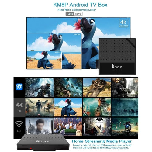 KM8P Smart Android 7.1 TV Box S912 1G+8G قابس أمريكي