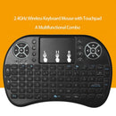 2.4GHz LED Backlit Wireless Keyboard with Touchpad Mouse Remote Control