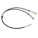 3.5mm Audio Splitter Cable AUX Stereo 1 Male to 2 Female Headphone Extension Cable Adapter for Smart Phone Tablet PC Laptop other 3.5mm Audio Devices Black