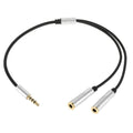 3.5mm Audio Splitter Cable AUX Stereo 1 Male to 2 Female Headphone Extension Cable Adapter for Smart Phone Tablet PC Laptop other 3.5mm Audio Devices Black