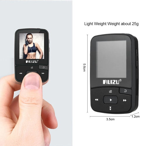 RUIZU X50 8GB 1.5in BT MP3 MP4 Player with Screen