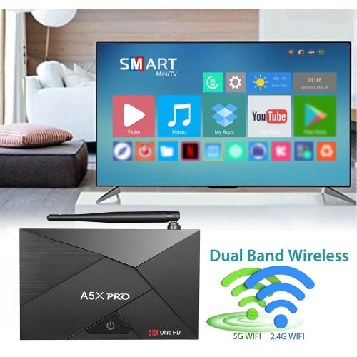 A5X PRO Smart Android 7.1 TV Box RK3328 2G / 16G