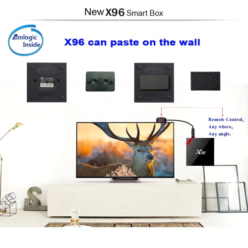 X96 أندرويد 7.1.2 مشغل الوسائط TV Box 1 جيجابايت / 8 جيجابايت