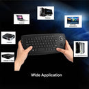 E30 2.4GHz Wireless QWERTY Keyboard with Trackball Mouse Black