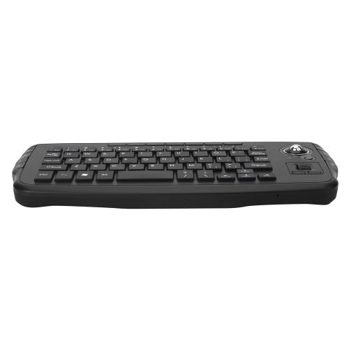 E30 2.4GHz Wireless QWERTY Keyboard with Trackball Mouse Black