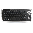 E30 2.4GHz Wireless QWERTY Keyboard with Trackball Mouse Black